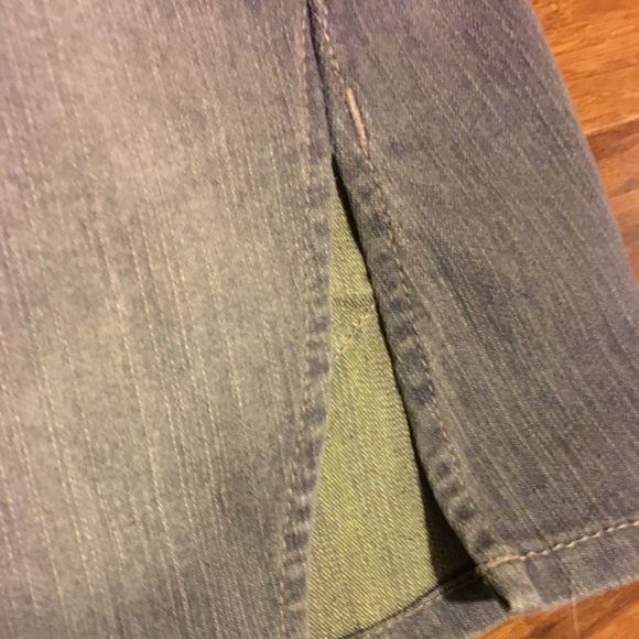 Distressed Jean Mini Skirt - Picture 2 of 6